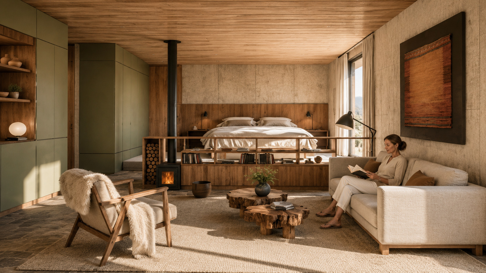 Interior de lodge habitacional