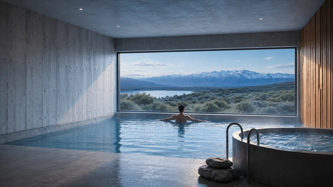 Piscina con paisaje